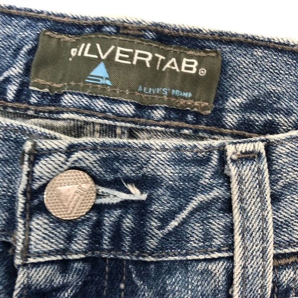 Vintage Levis SilverTab Men 32x32 Y2K Light Wash Loose Fit Denim Jeans - Picture 3 of 13